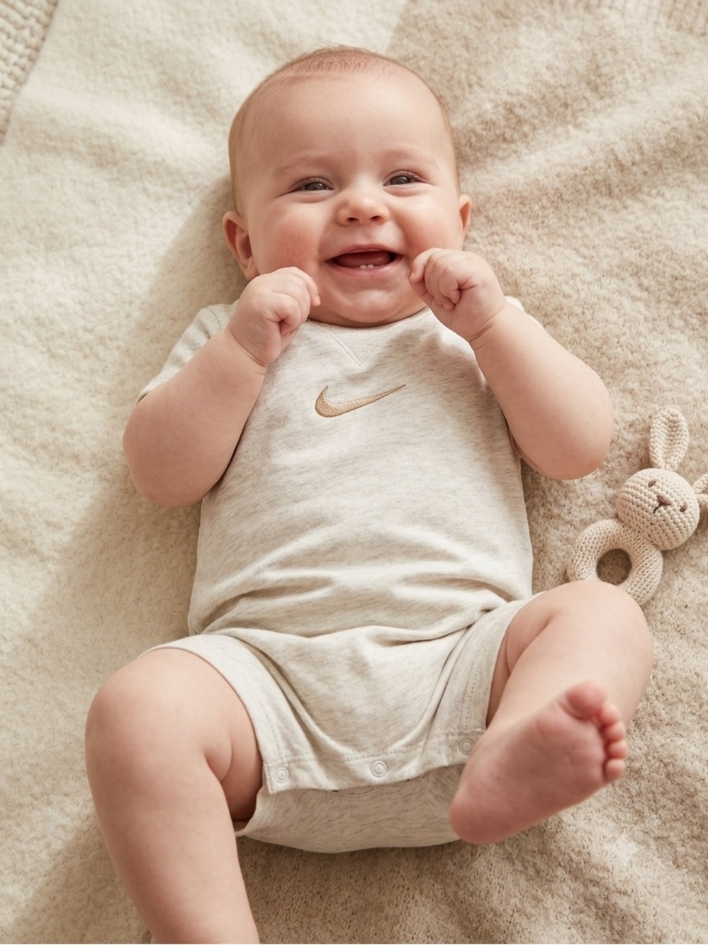 🎉(0-6m) Nike Infant Short-Sleeve Swoosh Romper